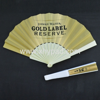 促销Logo纯色Gold Label塑料扇